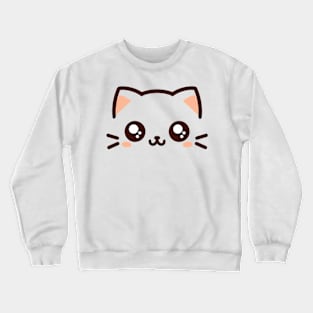 Cute Cat Face Kitten Costume For Kids and Toddlers Crewneck Sweatshirt